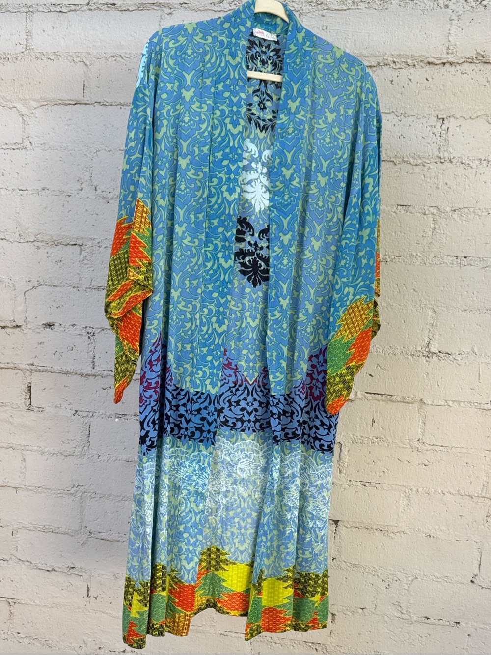 Free People Seven Wonders Maxi Kimono Duster Blue Size OS (one size) - Picture 5 of 11